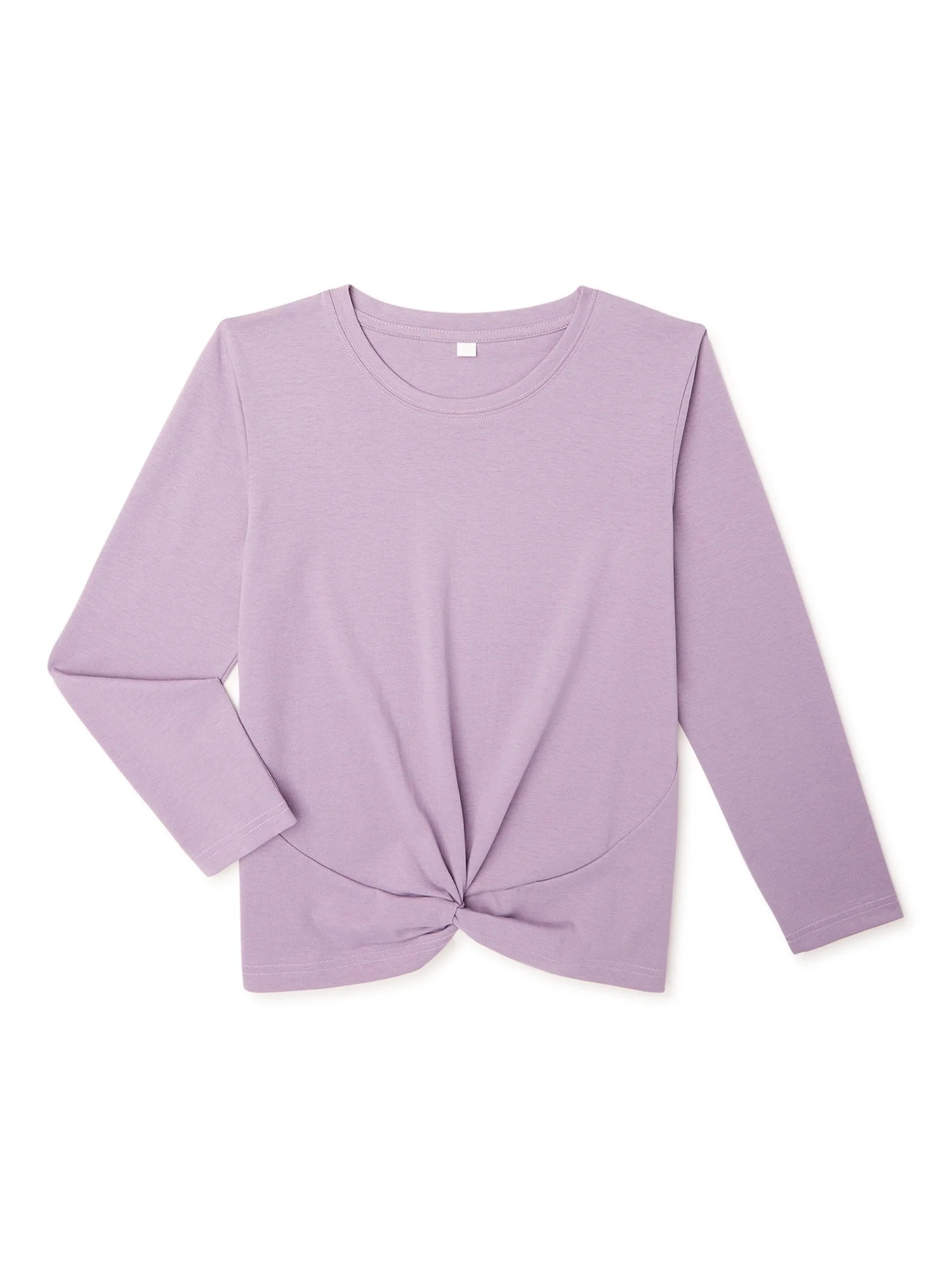 Wonder Nation Girls Twist-Front T-Shirt, Sizes 4-18 & Plus | Walmart (US)