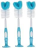 Dr. Brown's Reusable Sponge Baby Bottle Cleaning Brush Set with Suction Cup Stand, Scrubber and N... | Amazon (US)