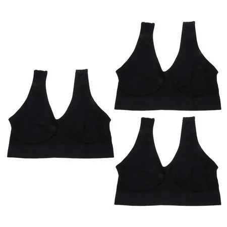 Sports Bras Women s Underwear 3 Pcs Fitness Vest Tank Tops Seamless Yoga Wireless Nylon Miss | Walmart (US)