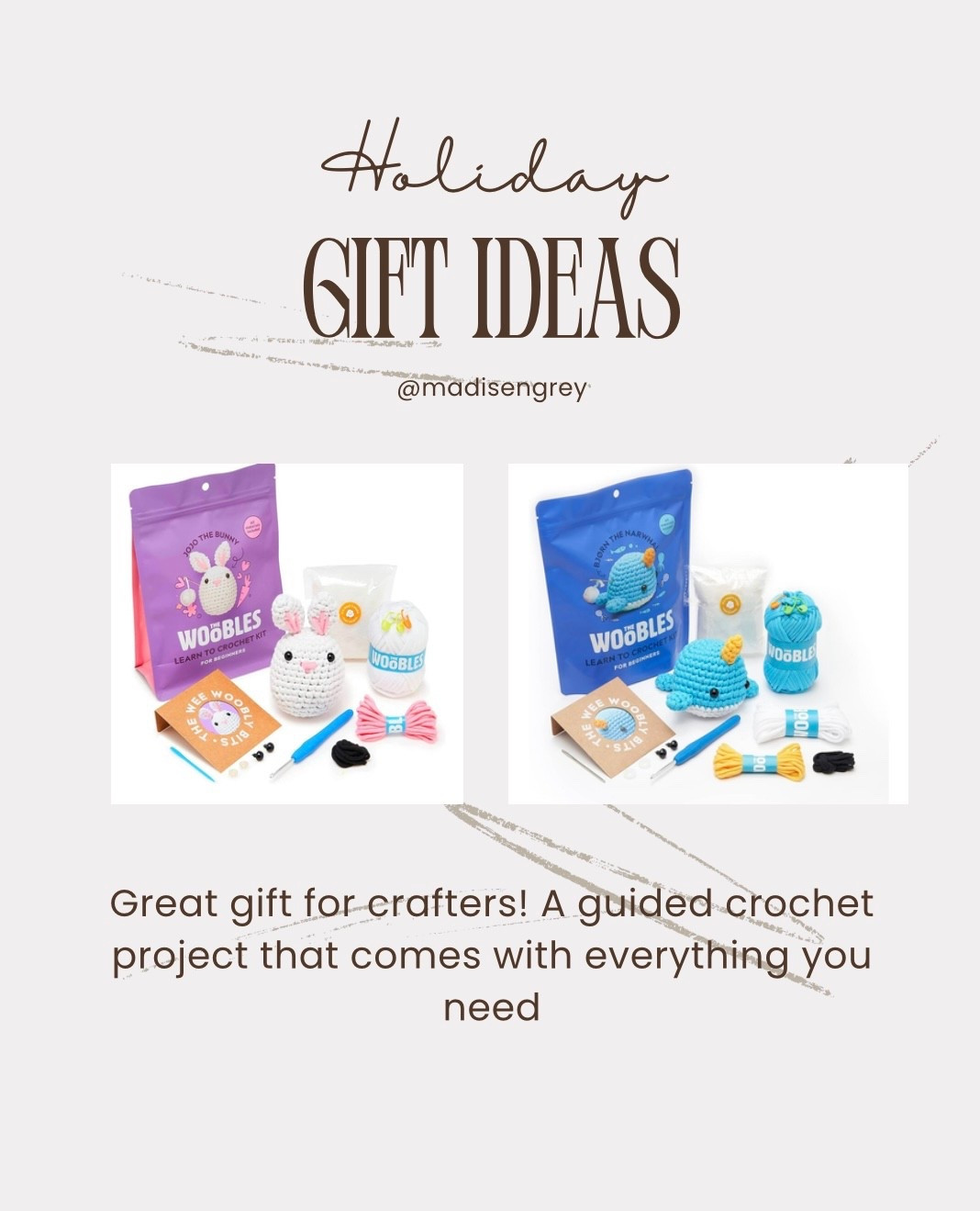 This is a really cute gift idea! I got one for my sister who already knows how to crochet and one for myself who never has! 



#LTKSeasonal #LTKFindsUnder50