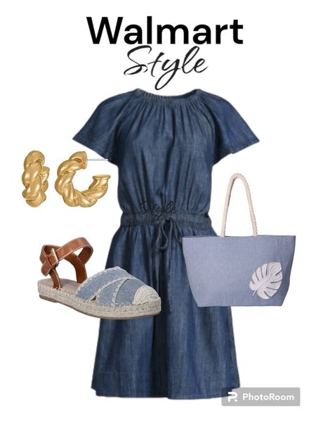 Jean dress for the summer with jean shoes and cute bag. 

#jeandress
#summeroutfit

#LTKshoecrush #LTKover40 #LTKfindsunder50