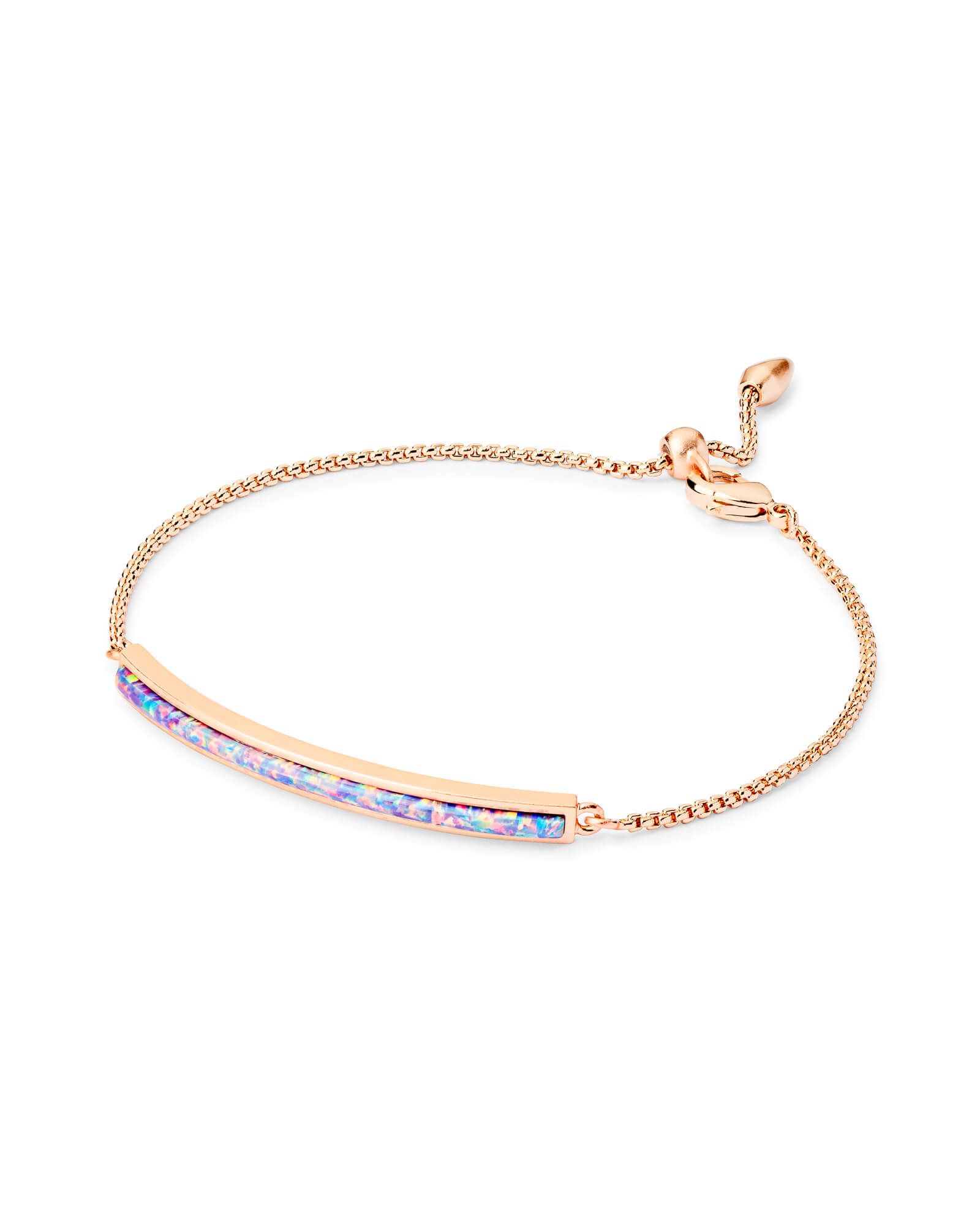 Eloise Ann Rose Gold Chain Bracelet in Lavender Kyocera Opal | Kendra Scott
