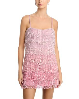 AQUA Ombré Fringe Dress - Exclusive  | Bloomingdale's Women | Bloomingdale's (US)