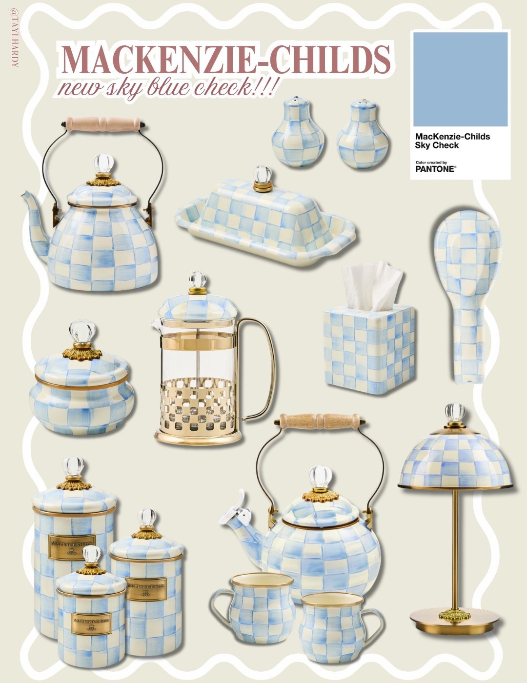 Obsessed with the new Sky Blue check from Mackenzie-Childs!! 💙✨

#LTKHome #LTKMothersDay