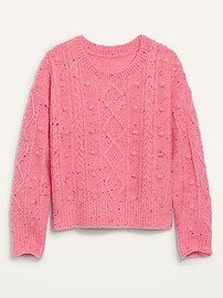 Speckled Cable-Knit Popcorn Sweater for Women | Old Navy (US)