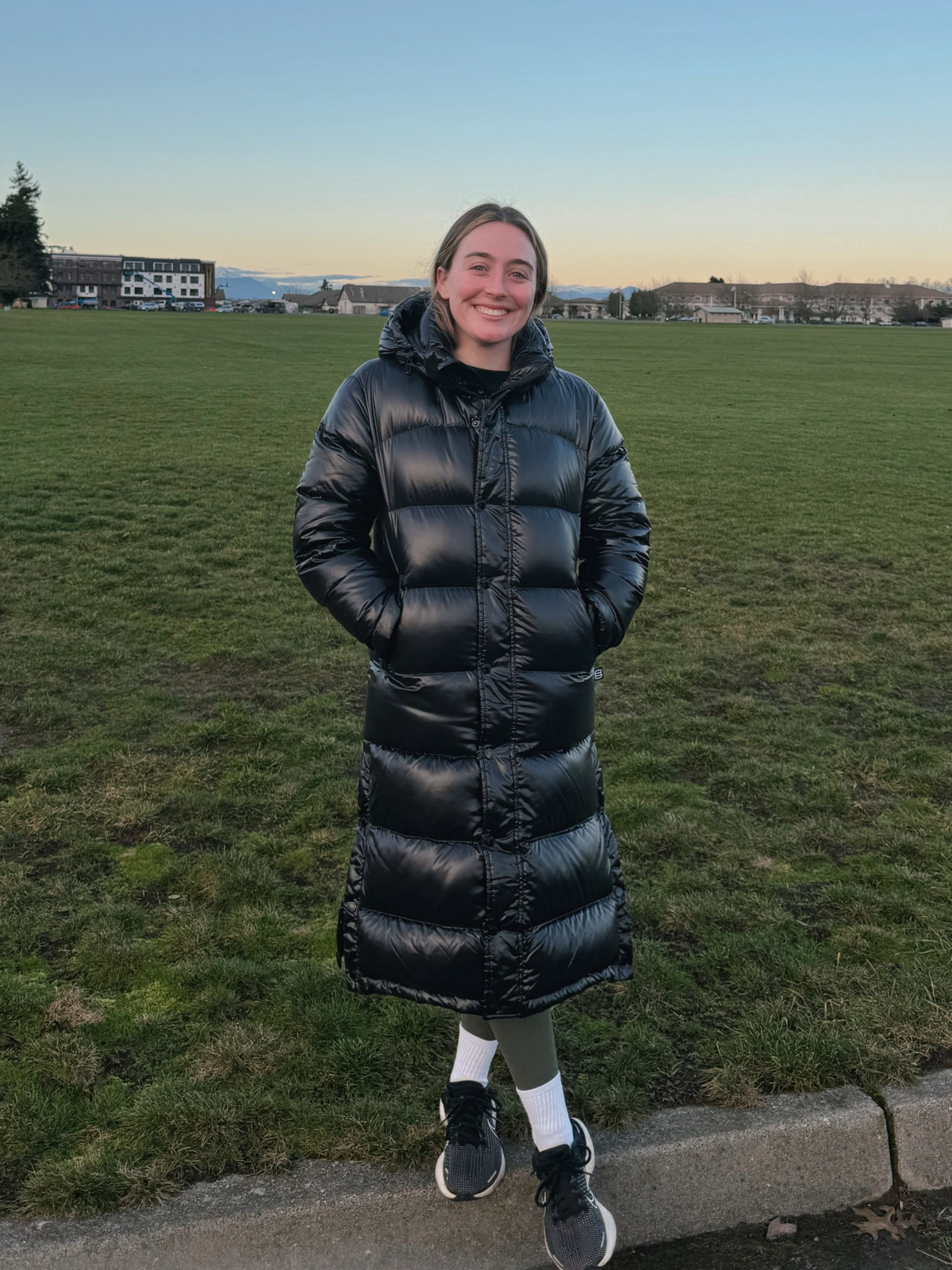 bundled up in the aritzia super puff ☁️ wearing an xs short 

super puff, aritzia, super puff long, long puffer coat, black puffer jacket, winter outfit casual, casual winter outfits, athleisure outfits 

#LTKSeasonal #LTKstyletip #LTKfitness