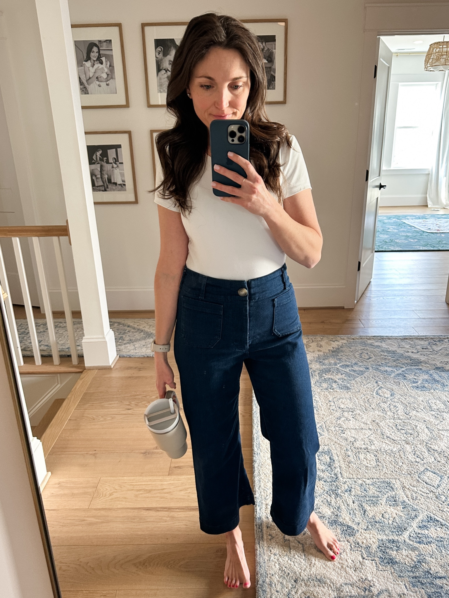 These wide leg cropped jeans are from Anthro and so comfy. I’m wearing a size 28. And y’all know I love the Abercrombie bodysuits. This white tee shirt bodysuit is a classic staple for me. 

#LTKSeasonal #LTKSpringSale