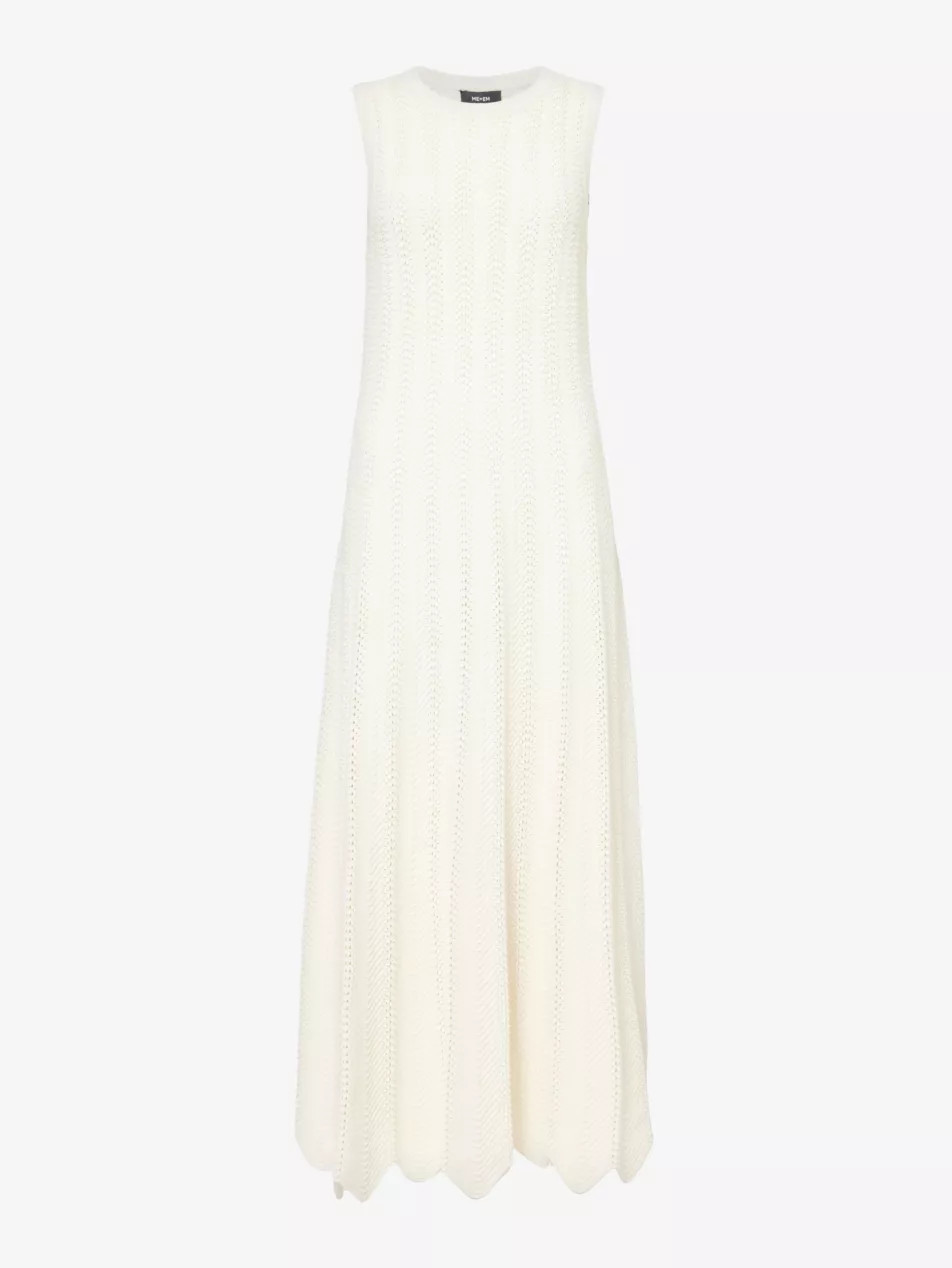 Scalloped-lace sleeveless cotton-knit maxi dress | Selfridges