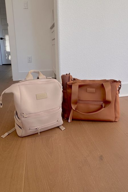high quality diaper bags from dagne dover! working on a code 🫶🏼 i also did the large backpack in camel