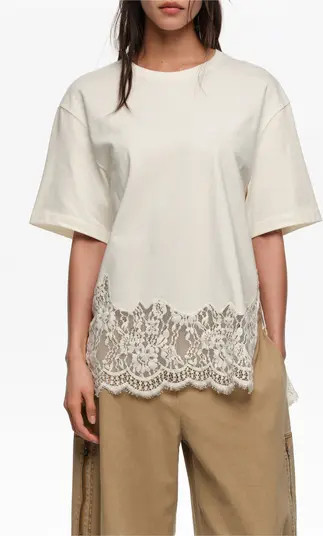 Bimba y Lola Oversize Lace T-Shirt | Nordstrom | Nordstrom