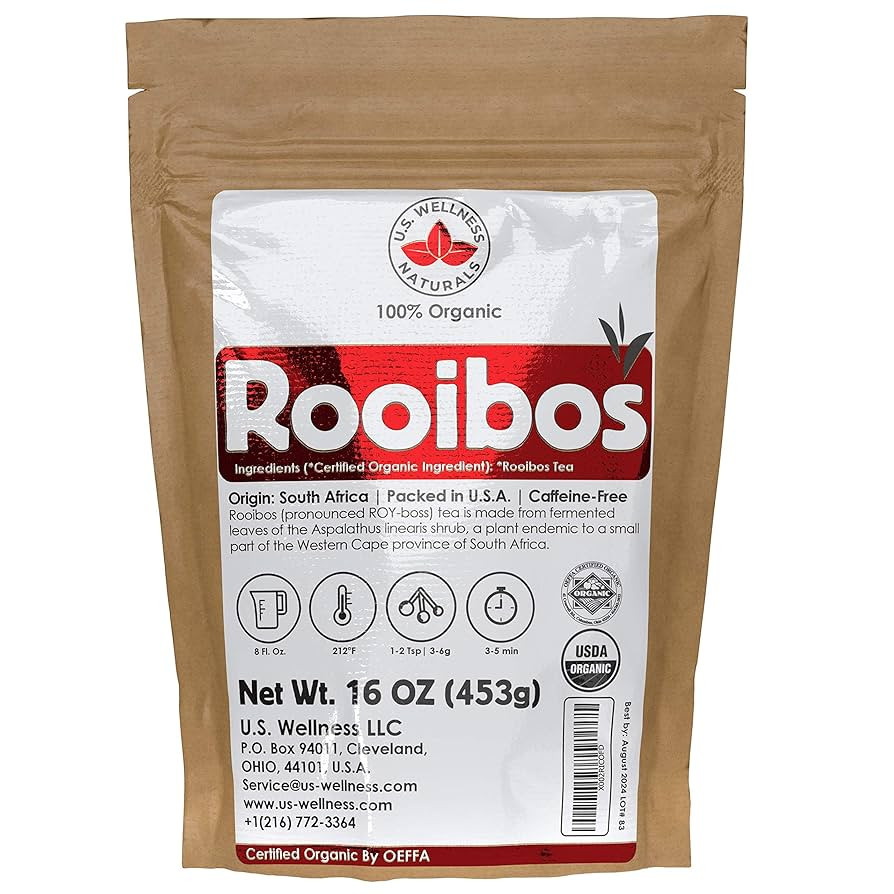 Rooibos Tea 1LB (16Oz) 100% CERTIFIED Organic (USDA seal) | Red Rooibos Loose Leaf Tea | South Af... | Amazon (US)