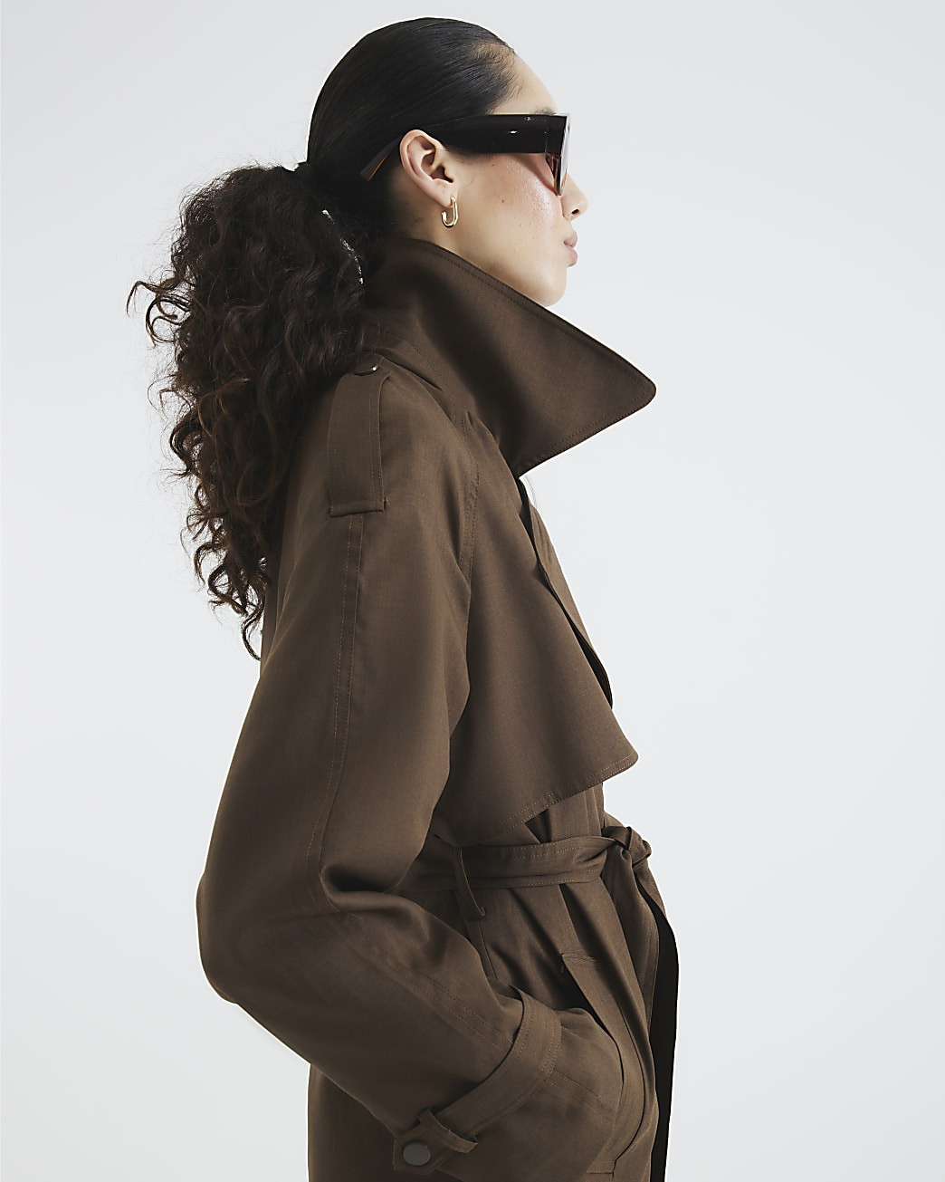 Brown Trench Coat | River Island UK & IE