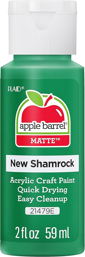 Apple Barrel Acrylic Paint in Assorted Colors (2 oz), 21479, New Shamrock | Amazon (US)