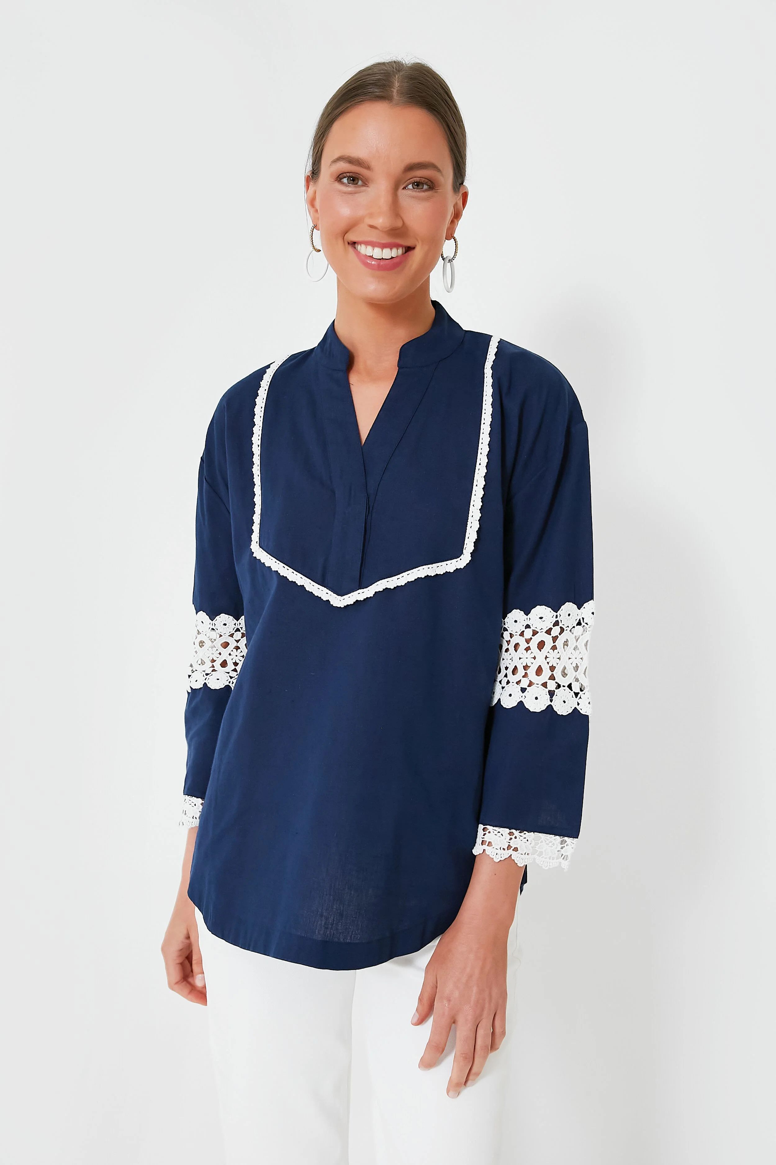 Deep Navy Piper Lace Top 
                Tnuck Beach | Tuckernuck (US)