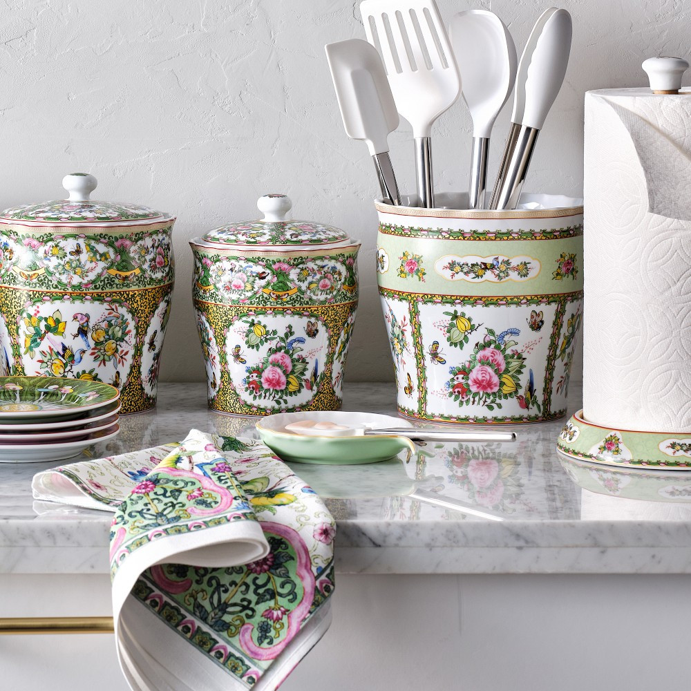 Famille Rose Porcelain Utensil Holder | Williams-Sonoma
