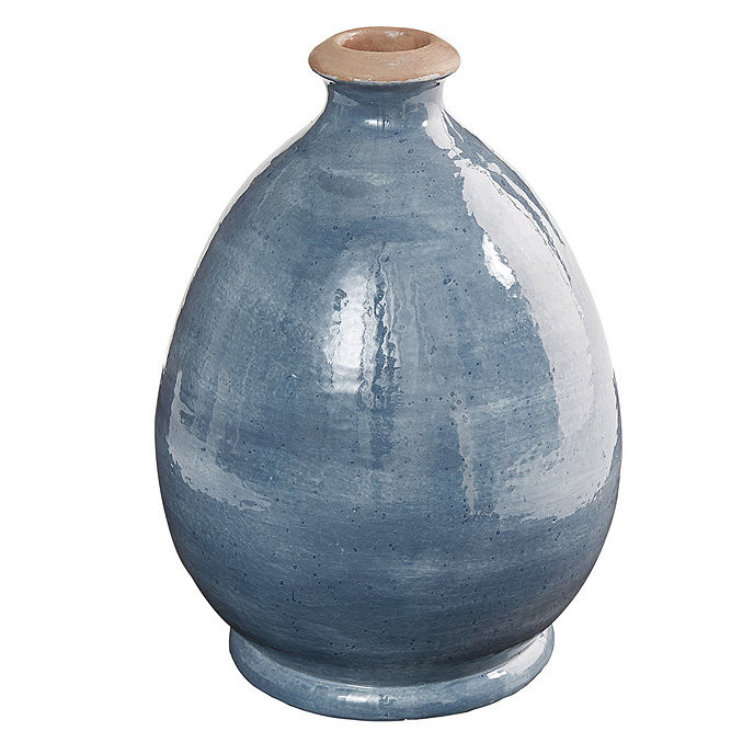 Ariel Terracotta Blue Vase | Ballard Designs, Inc.