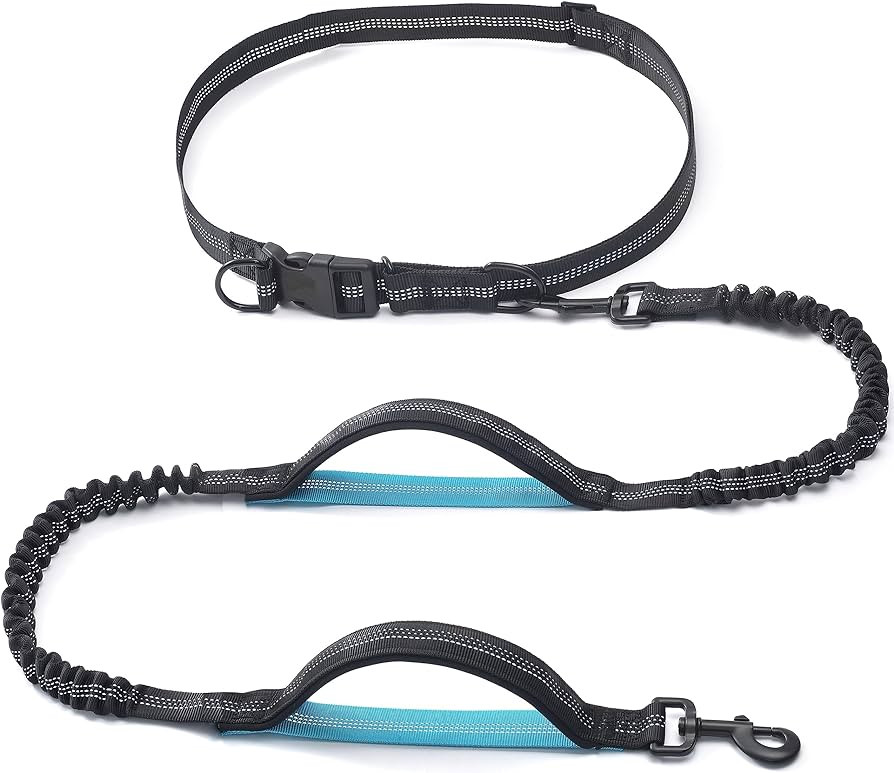 iYoShop Retractable Hands Free Dog Leash – Dual Handle Bungee Waist Leash for Small Medium and ... | Amazon (US)
