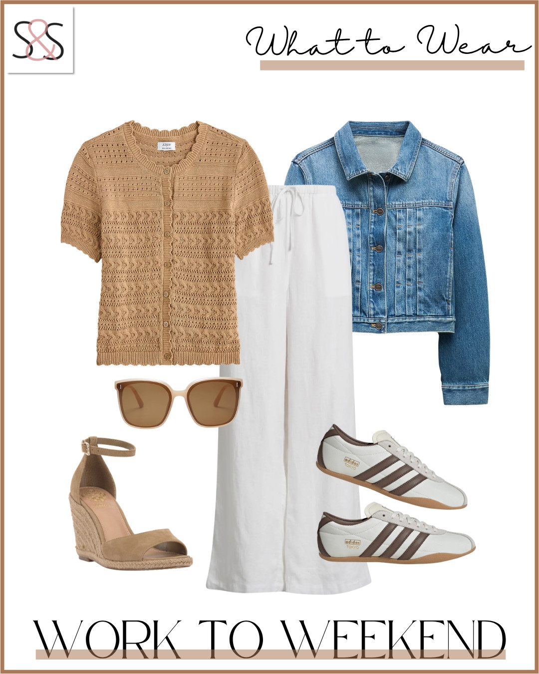 I'm living for pieces that work double duty from boardroom to brunch.

work to weekend outfits spring cardigan denim jacket white pants versatile wardrobe essentials casual professional style transitional pieces neutral colors comfortable office wear

#LTKOver40 #LTKWorkwear #LTKmomlife