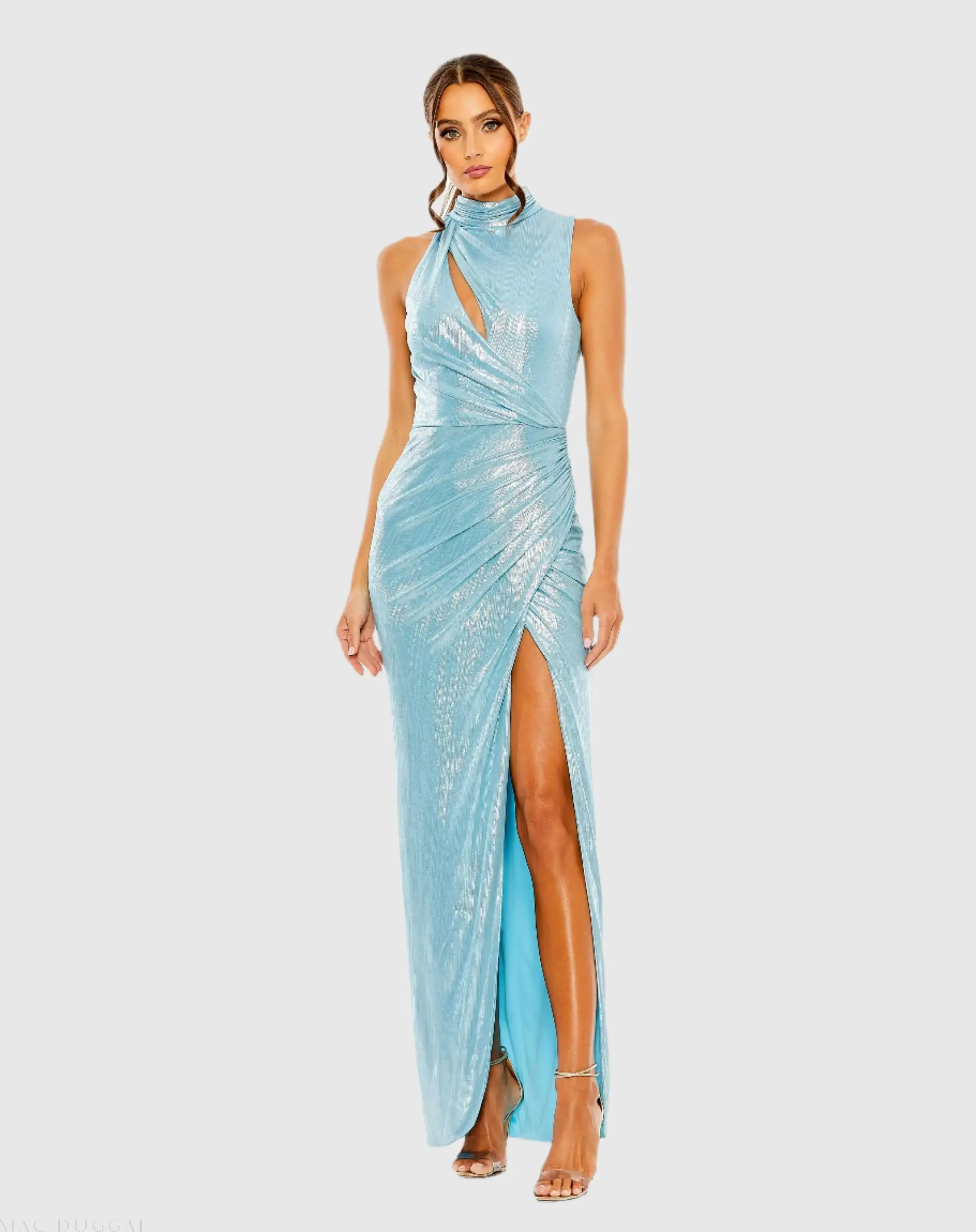 High Neck Sleeveless Gown | Mac Duggal