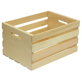 Crates & Pallet Crates and Pallet 18 in. x 12.5 in. x 9.5 in. Large Wood Crate 94565 - The Home D... | The Home Depot