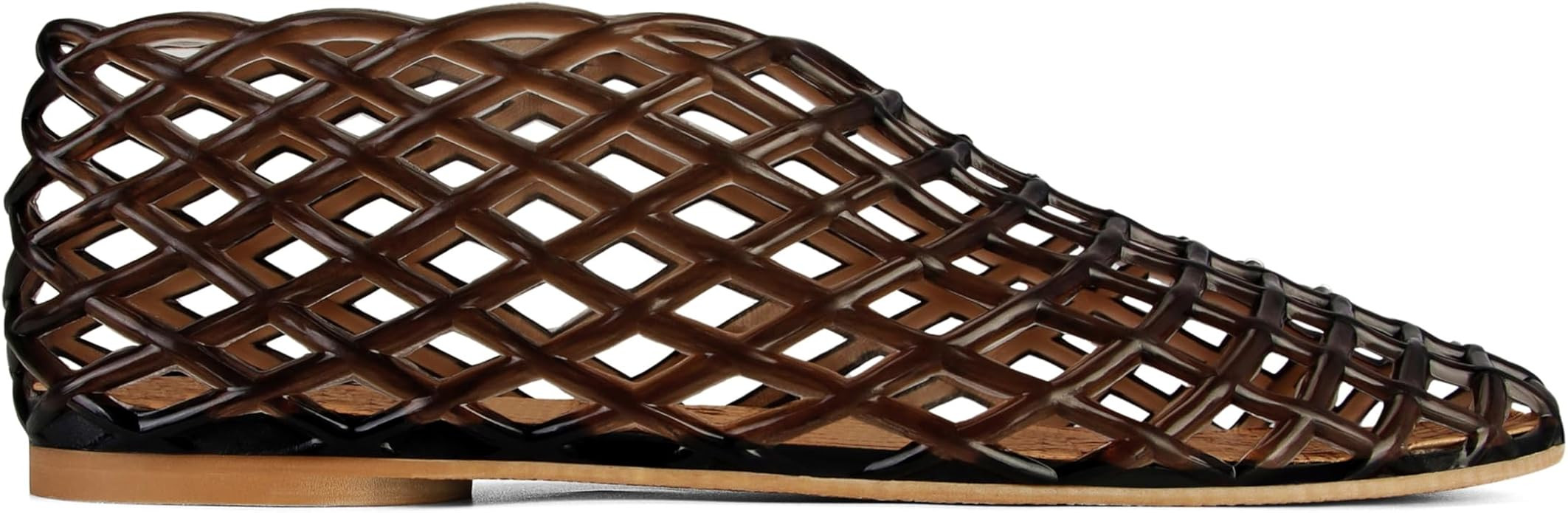 Jelly Mesh Ballet Flats for Women Clear Hollow Jellies Flat Sandals Round Toe Slip On Beach Balle... | Amazon (US)