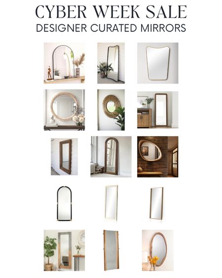 Beautiful curated collection of unique mirrors 😍 the detailing on these frames are stunning 

#LTKhome #LTKsalealert #LTKCyberWeek