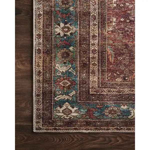 Alexander Home Isabelle Traditional Vintage Border Printed Area Rug | Bed Bath & Beyond