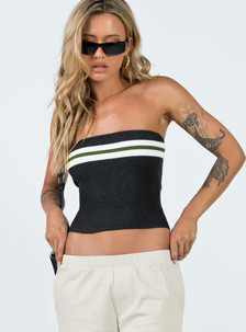 Cello Racing Tube Top Slate | Princess Polly US