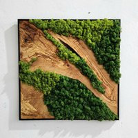 Custom Made Moss & Olive Wood Wall Art, Metal Frame Decor, Art - Preserved Stabilized Decor | Etsy (CAD)