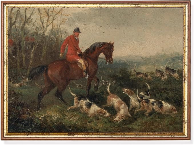 Generic Poster Mailed Art, Vintage Equestrian Painting, Antique Horse Print, Moody Rustic Art, Fa... | Amazon (US)