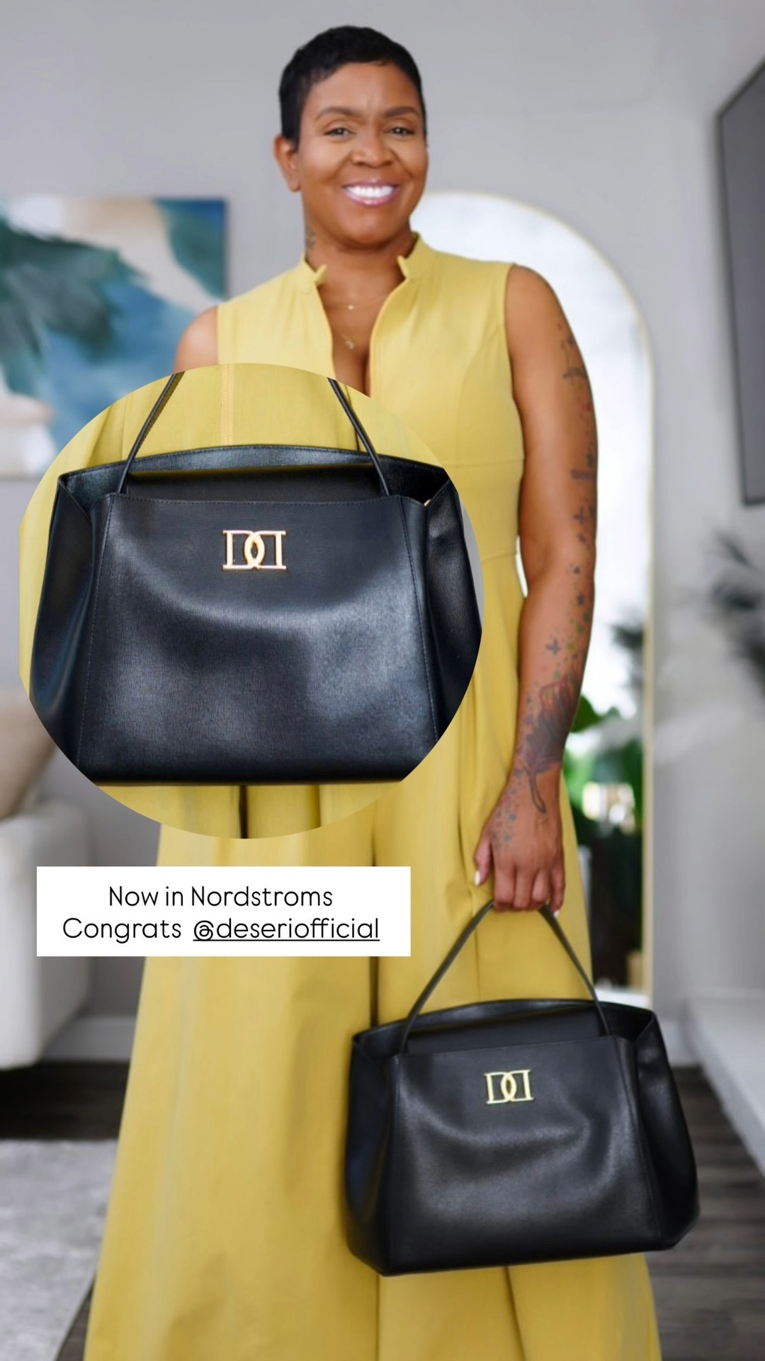 Deseri Black Leather Handbag | Luxury Bag at Nordstrom

Deseri is officially launching in Nordstrom, and this is such a major moment for a Black owned luxury brand.

What I personally love about this bag is the structure. It holds its shape beautifully and instantly elevates whatever I’m wearing whether it’s wide-leg trousers, denim, or a dress. The clean lines and bold gold hardware give it presence without feeling loud.

It’s polished, timeless, and feels intentional. The kind of handbag that makes your entire outfit look more put together.

Perfect for work, events, dinner, or everyday elevated styling.

This is one of those pieces you carry for years not just for a season.


#LTKootd