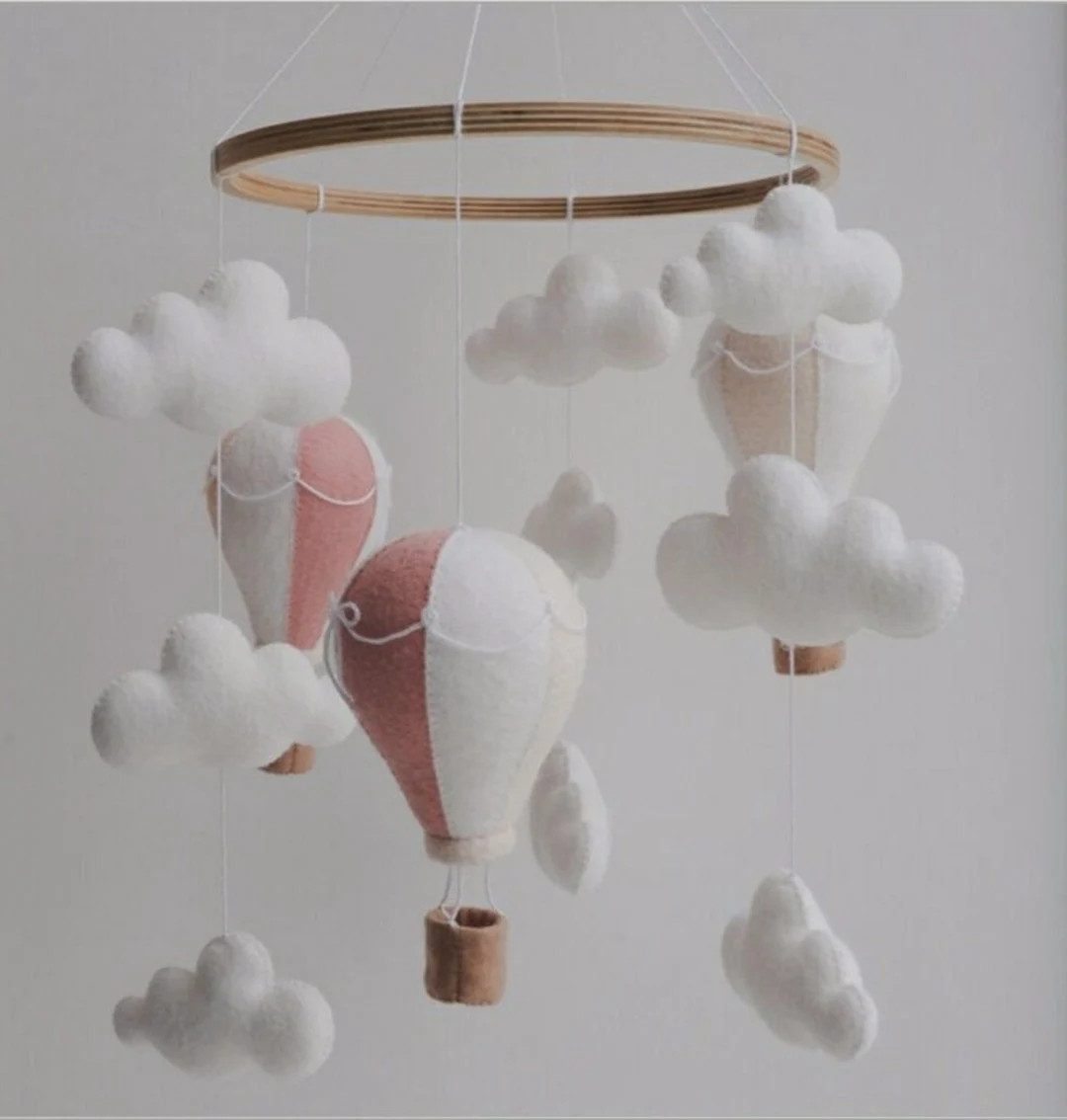 Baby Mobile Air Balloon Nursery Baby Crib Mobile Hanging - Etsy | Etsy (US)