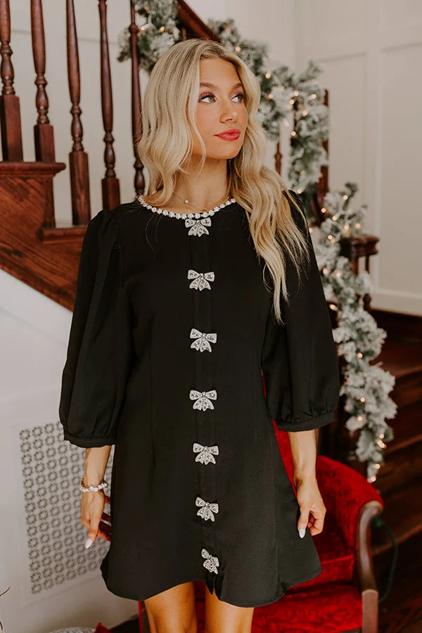 Timeless Classic Rhinestone Embellished Mini Dress | Impressions Online Boutique