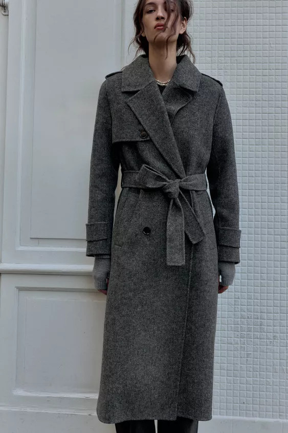 BELTED WOOL COAT | Zara US
