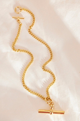 Tilly Sveaas Giant Gold-Plated T-Bar on T-Bar Necklace | Anthropologie (UK)