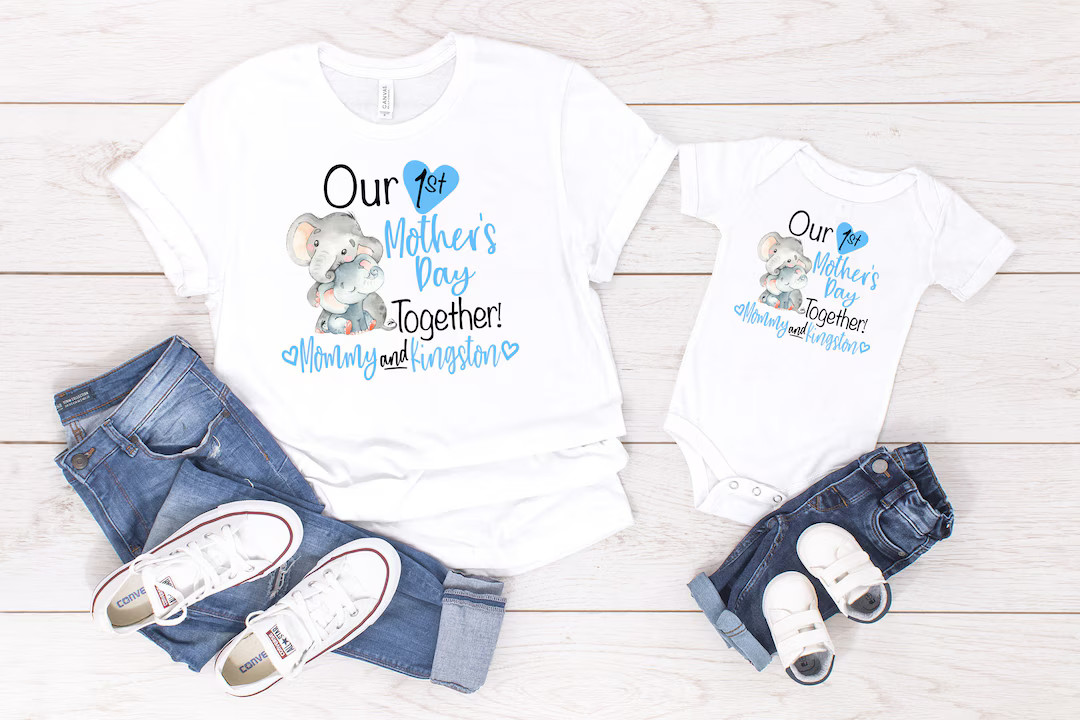 First Mother's Day Shirts / Our First Mothers Day Matching Shirts Set / Personalized Name / First... | Etsy (US)