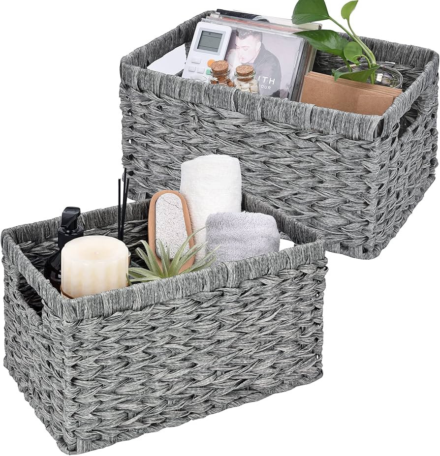 Amazon.com: GRANNY SAYS Large Wicker Basket for Storage, Waterproof Baskets for Shelves, Storage ... | Amazon (US)
