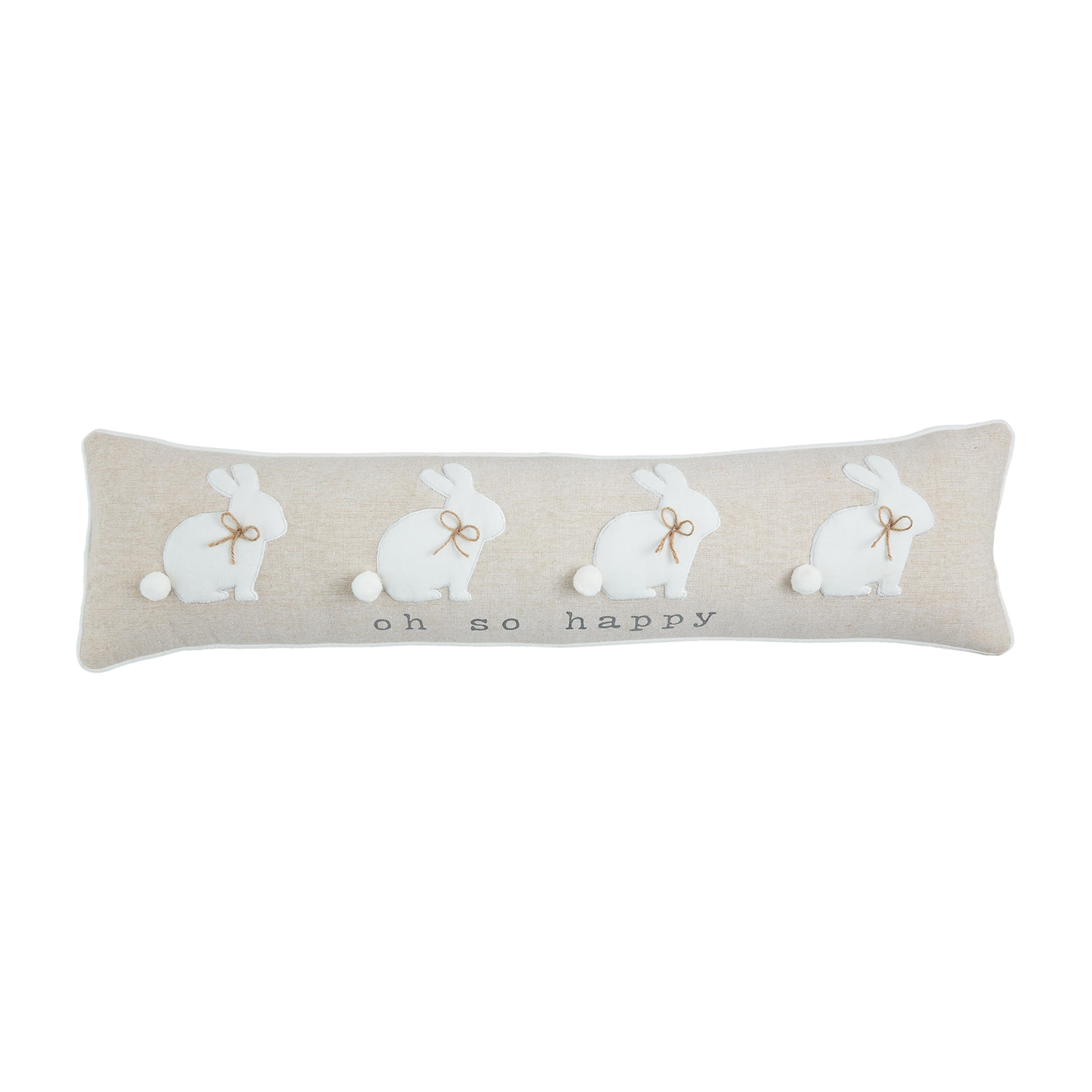 Mud Pie Velvet Applique Pillow, 30" x 7.5", Bunny | Amazon (US)