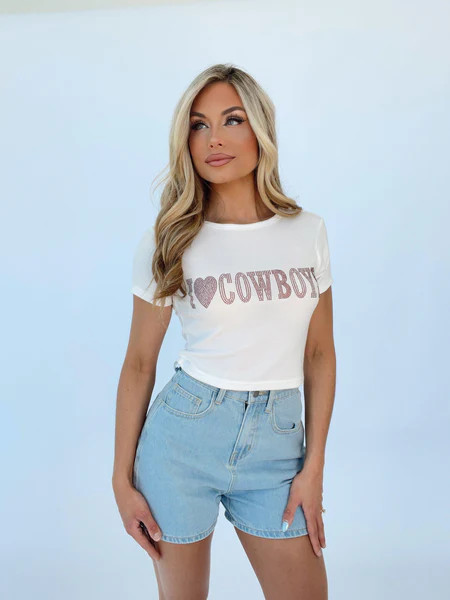 I Love Cowboys Tee | Lane 201 Boutique