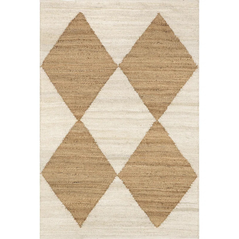 Pandora Diamond Checkered Jute Area Rug | Wayfair North America