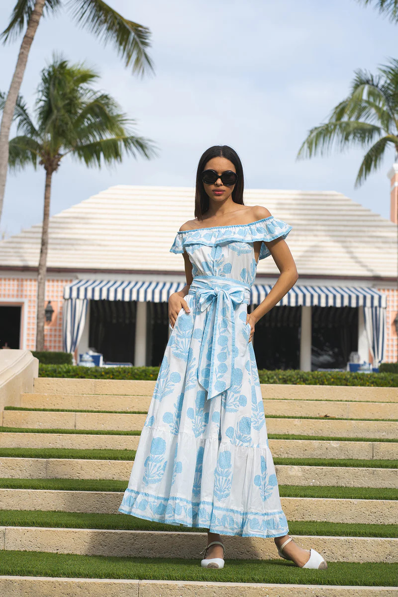 Sleeveless Marias Maxi | Baby Blue SUE SARTOR Marigold | SUE SARTOR