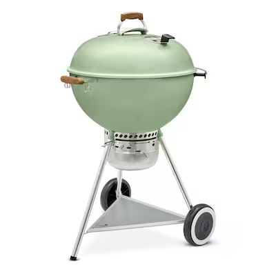 Weber 70th Anniversary Kettle 22-in W Diner Green Kettle Charcoal Grill | Lowe's