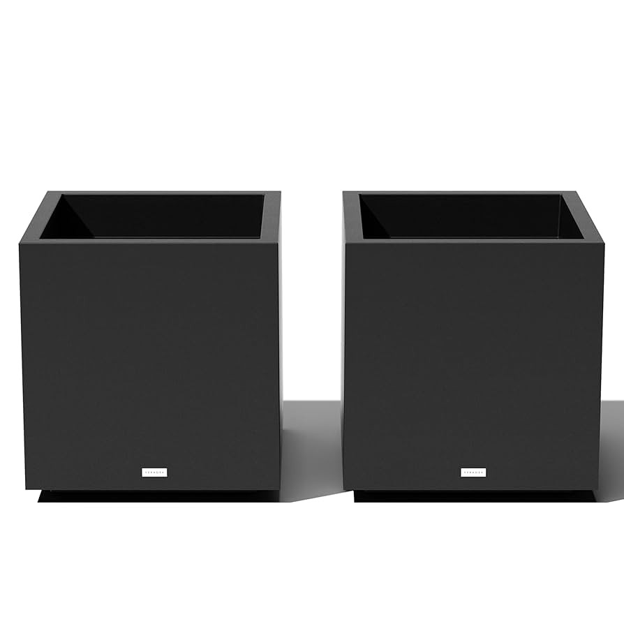 Veradek Block Series Cube Plastic Planter - Large Square Planter for Indoor or Outdoor Patio/Gard... | Amazon (US)