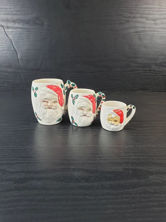 Vintage MG Santa Mugs  Collection of 3 Sizes | Etsy | Etsy (US)