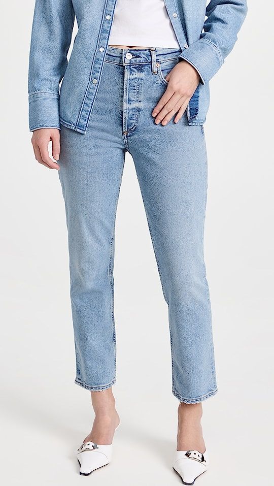 Charlotte High Rise Straight Crop Jeans | Shopbop