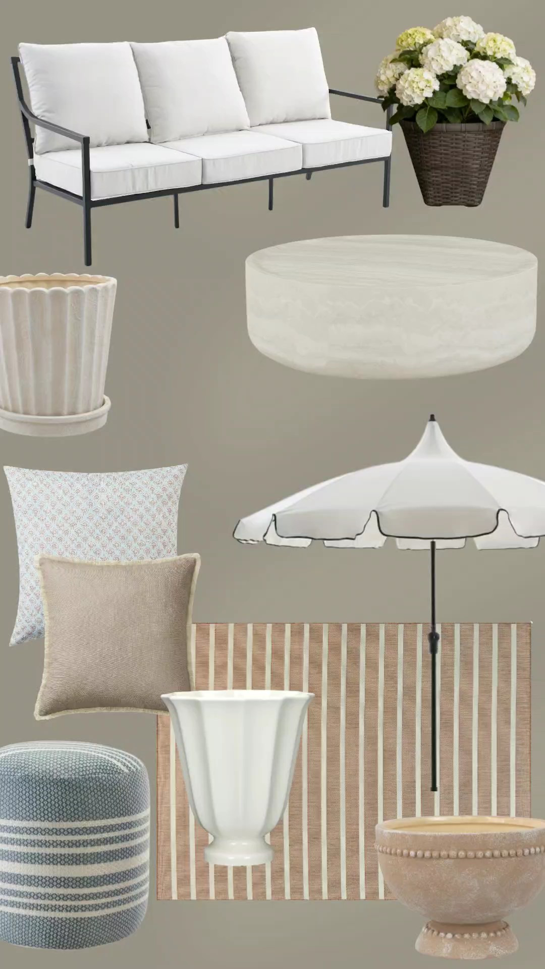 Walmart patio decor. Outdoor umbrella. Outdoor rug. Planters. Outdoor pillows. Outdoor candle. Outdoor sofa. 

#LTKSeasonal #LTKHome #LTKSaleAlert