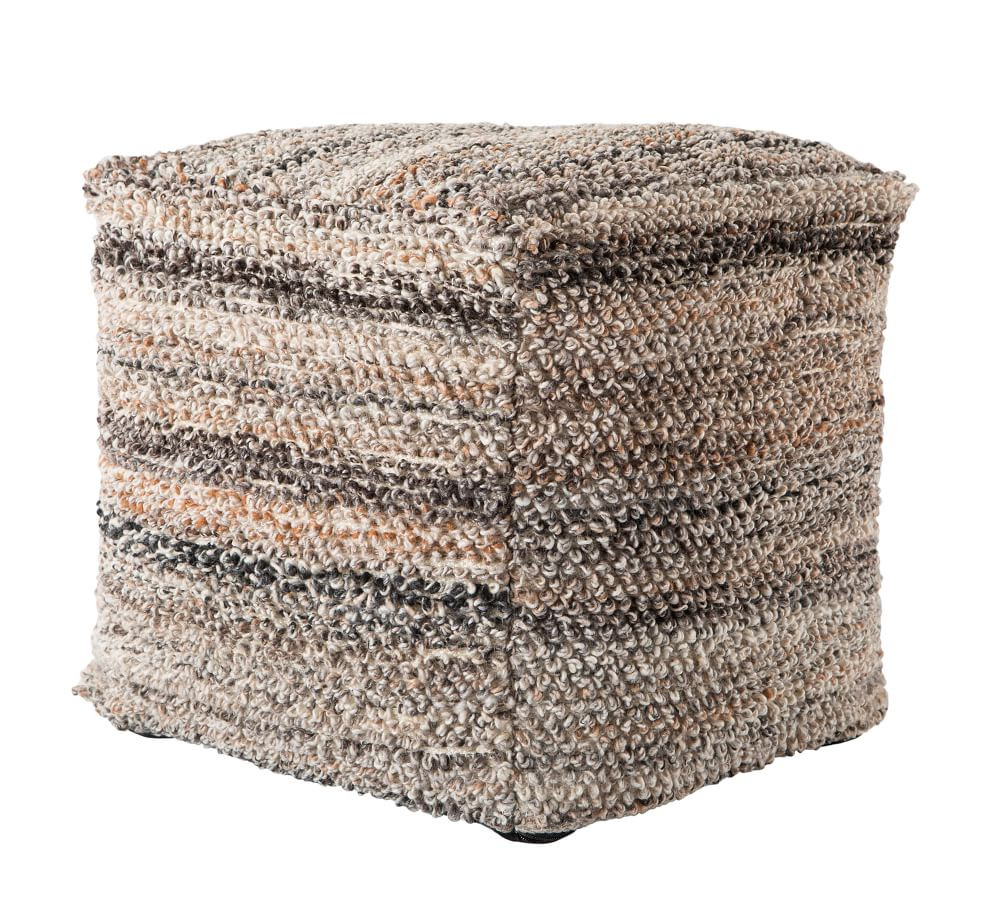 Corine Handwoven Indoor/Outdoor Pouf | Pottery Barn (US)