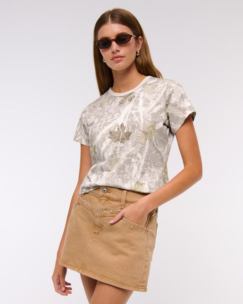 Women's Essential Polished Body-Skimming Tee | Women's Tops | Abercrombie.com | Abercrombie & Fitch (US)