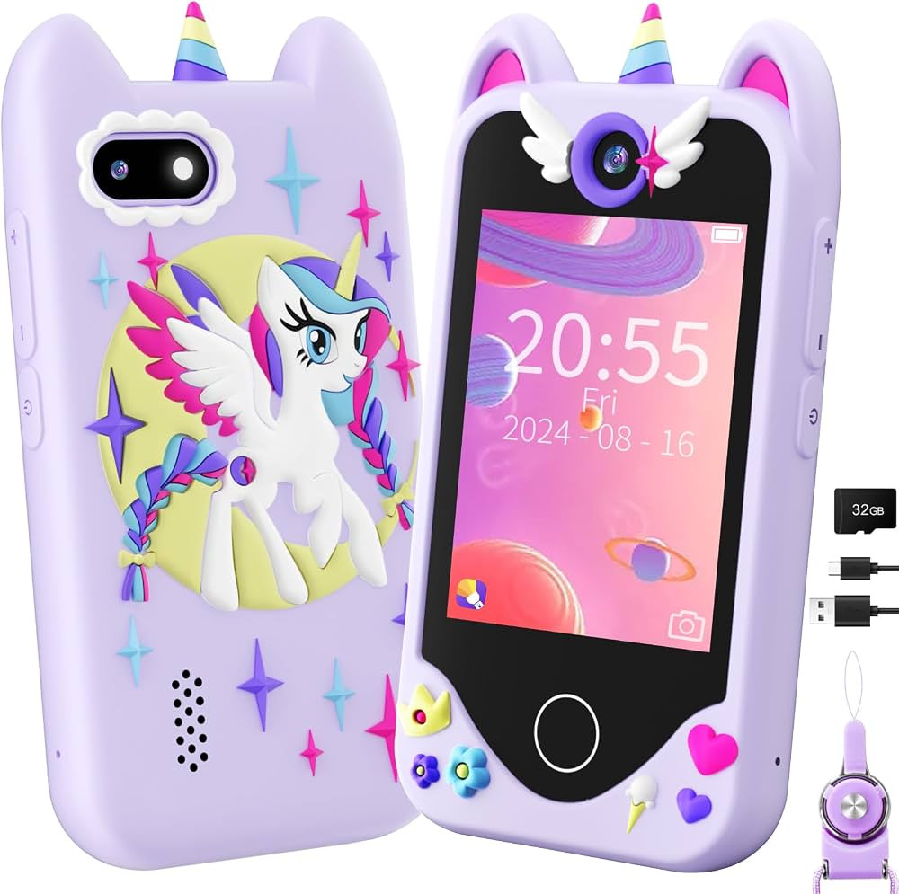 Kids Smart Phone for Girls Gifts - Toddler Christmas Birthday Gift for Age 3 4 5 6 Year Old, Kids... | Amazon (US)
