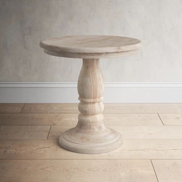 Barela 24'' Tall Solid Wood Pedestal End Table | Wayfair North America